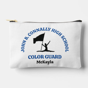 Blue High School Colour Guard Personalized Accessory Pouch