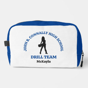 Blue High School Drill Team Dancer Personalized Dopp Kit
