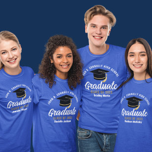 Blue High School Graduate Custom 2023 Graduation T-Shirt