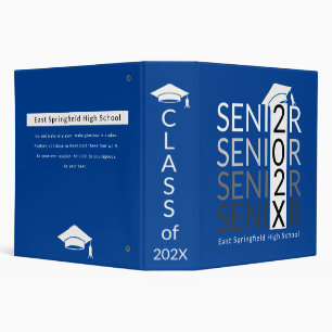 Blue High School Graduation Scrapbooking  Binder
