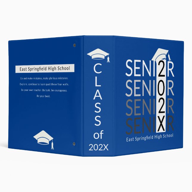Blue High School Graduation Scrapbooking  Binder (Background)