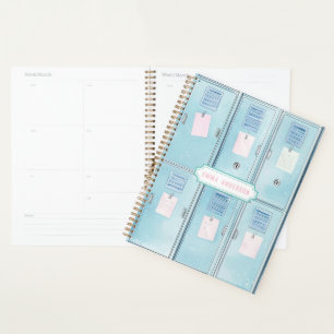 Blue High School Lockers Planner