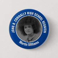 Blue High School Reunion Yearbook Photo