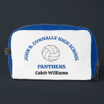 Blue High School Volleyball Player Personalized Dopp Kit<br><div class="desc">This cute customized royal blue high school volleyball player toiletry bag features typography of the team or mascot name for sports games. Personalize for your parents or players with their class year.</div>