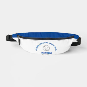 Blue High School Volleyball Player Personalized Fanny Pack