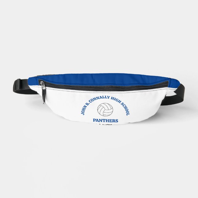 Blue High School Volleyball Player Personalized Fanny Pack (Front)