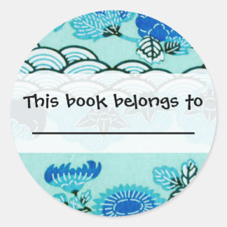Blue Hills & Flowers Classic Round Sticker