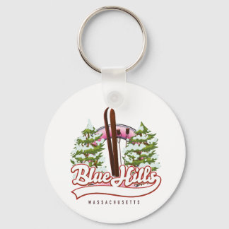 Blue Hills Massachusetts Ski logo Keychain