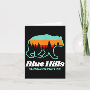 Blue hills massachusetts skiing snowboarding bear  card