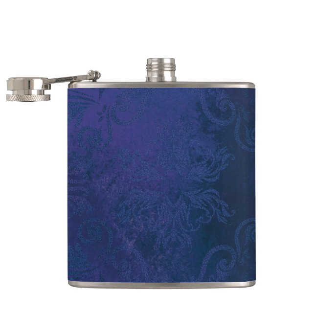 blue hip flask (Opened)