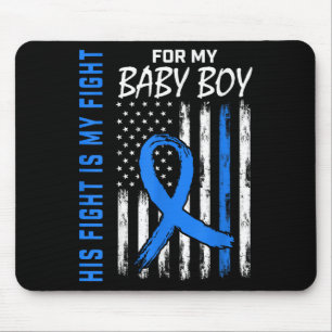 Blue His Fight Is My Fight Diabetes Awareness Shir Mouse Pad