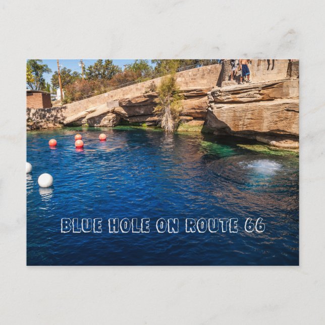 Blue Hole on Route 66 Postcard (Front)