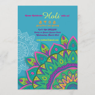 Blue Holi Invitation
