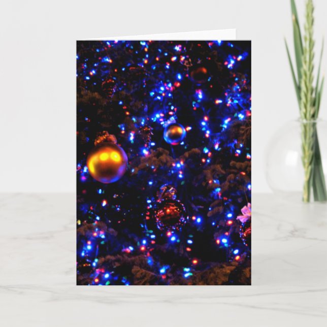 Blue Holiday Glow Card (Front)