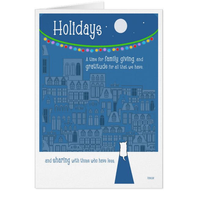 Blue Holidays Remember Homeless Cats Dogs (Front)