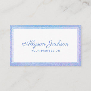 Blue Holographic Business Card