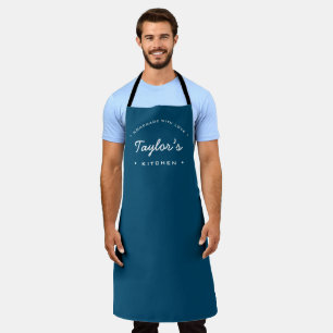 Blue Homemade with Love Personalized Kitchen Apron