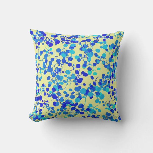 Blue Honesty Throw Pillow (Front)
