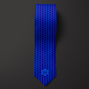 Blue Honeycomb Casual Tie