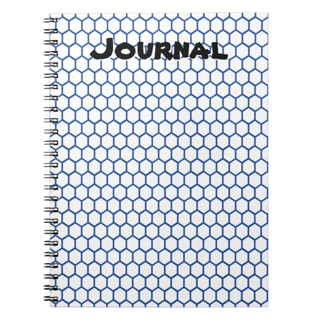 Blue Honeycomb Pattern Personal Journal (Front)
