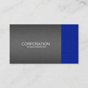 Blue honeycomb titanium business card