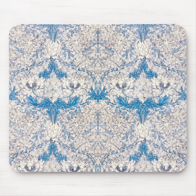 Blue Honeysuckle (by William Morris) Mouse Pad (Front)