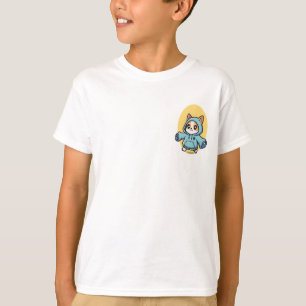 Blue Hoodie Puppy Kids T-Shirt
