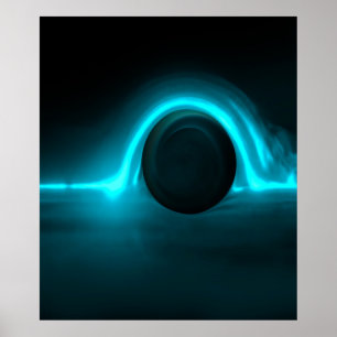 Blue Horizon Blackhole Poster
