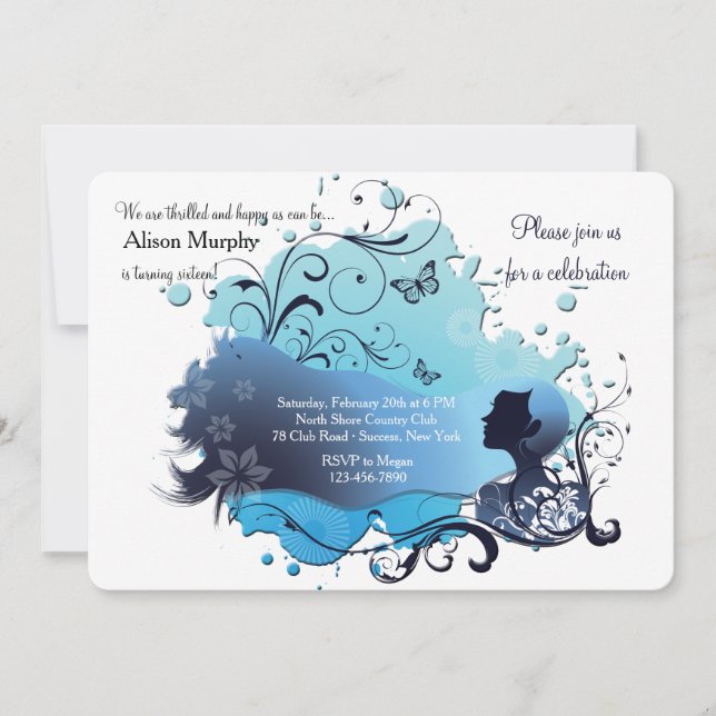 Blue Horizon Invitation (Front)