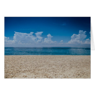 Blue Horizon Sandy Seashore Note Card