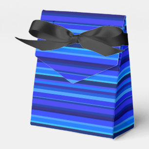 Blue horizontal stripes favor box