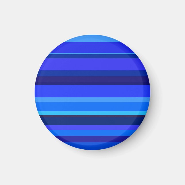 Blue horizontal stripes magnet (Front)