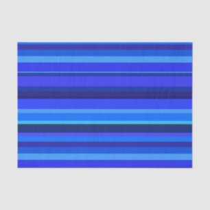 Blue horizontal stripes tissue paper