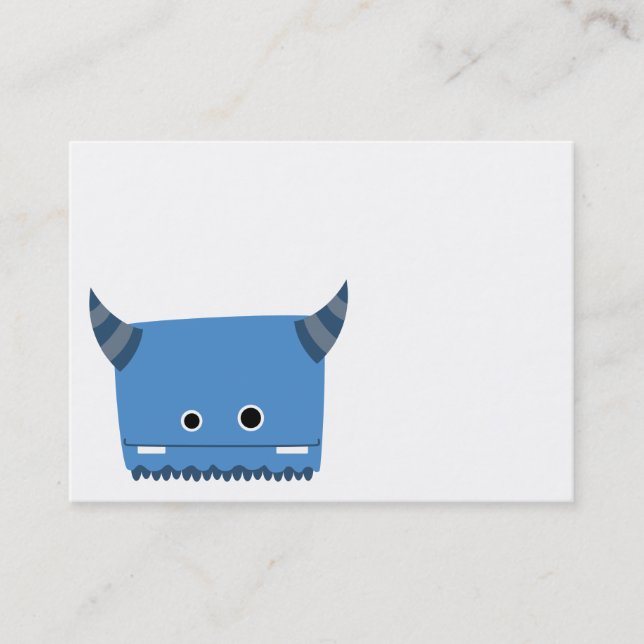 Blue Horned Monster Business Card (Front)