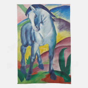 Blue Horse by Franz Marc, Vintage Fine Art Kitchen Towel