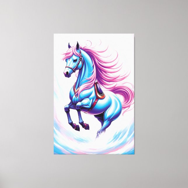 BLUE HORSE CANVAS PRINT (Front)