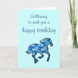 blue horse card