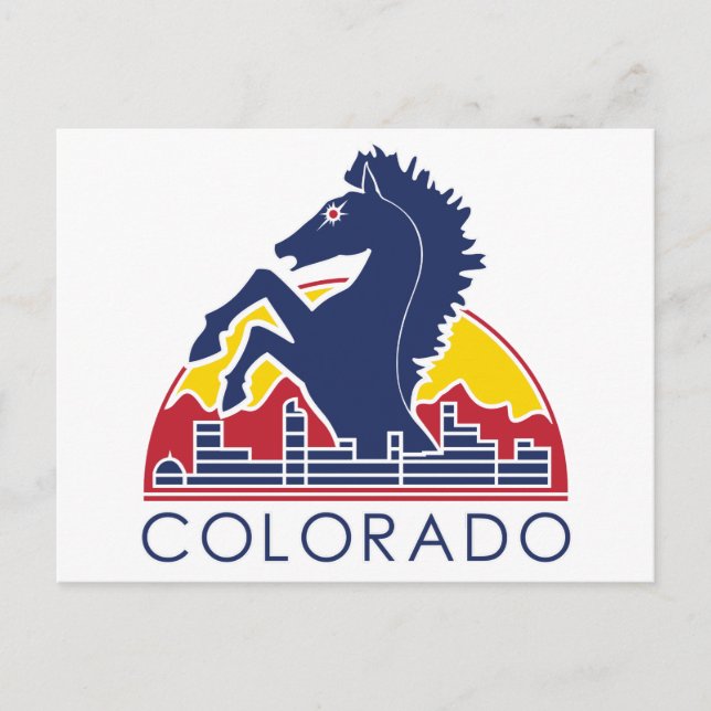 Blue Horse Colorado Logo Postcard (Front)