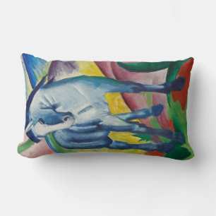Blue Horse (Cute Animal) (by Marc Franz) Lumbar Pillow