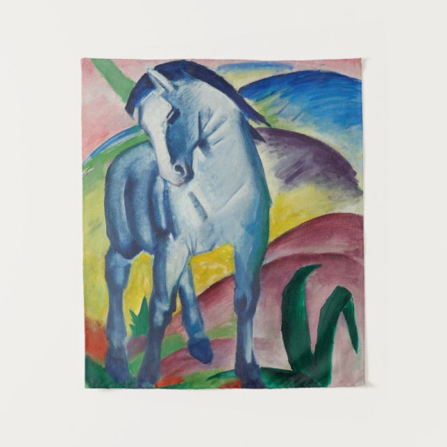 Blue Horse Franz Marc Painting Tapestry (Front)