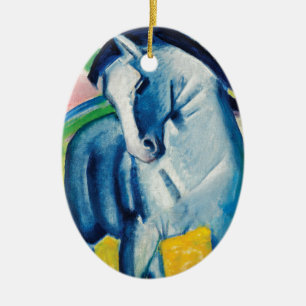 Blue Horse I by Franz Marc Ceramic Ornament