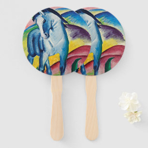 Blue Horse I by Franz Marc Hand Fan