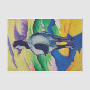 Blue Horse II (Blaues Pferd II) Colourful landscap Tissue Paper