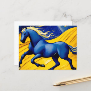 Blue Horse Postcard