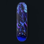 Blue Horse Running In Starry Night Skateboard<br><div class="desc">Skateboards with Neon Blue Horse Running At Moonlight Starry Night Magic Horses Drawing - or Choose / Add Your Unique Text / Colour - Make Your Special Skateboard Gift - Resize and move or remove and add elements / image with Customization tool ! - Drawing and Design by MIGNED. You...</div>