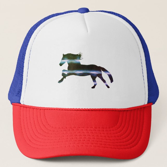 Blue Horse Trucker Hat (Front)