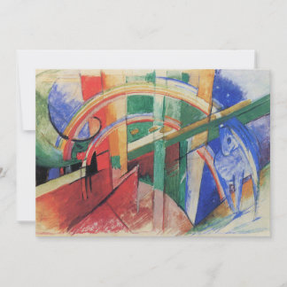 Blue Horse with Rainbow by Franz Marc Invitation