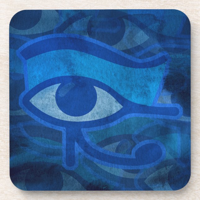 Blue Horus Eye Coaster (Front)