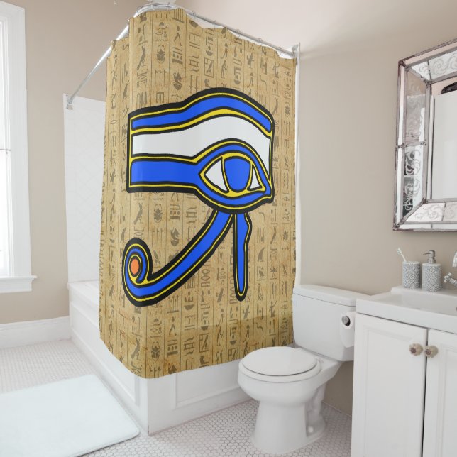 Blue Horus Eye On Hieroglyphs (In Situ)