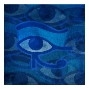 Blue Horus Eye Poster